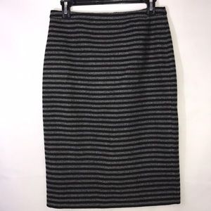 J-Crew Women’s skirt size 4 black and gray lines
